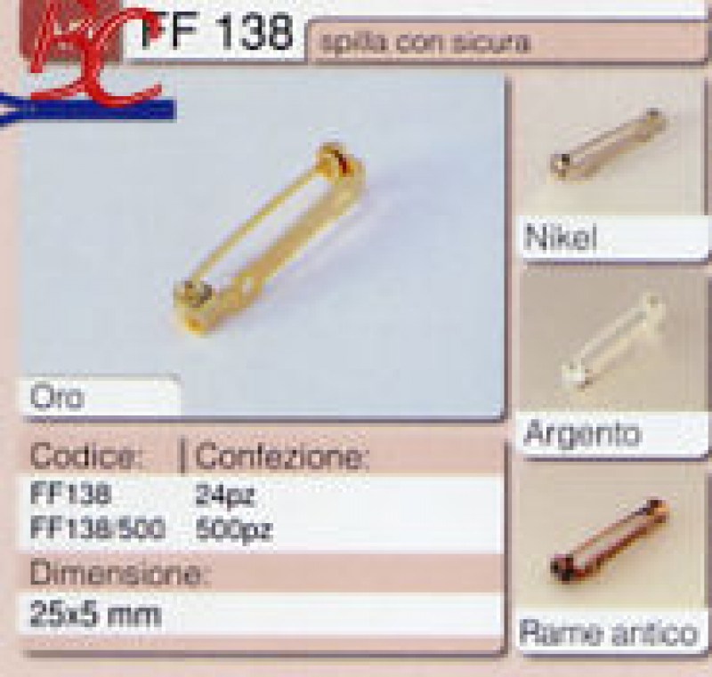 SPILLE DISTINTIVO mm.25x5 PZ.24