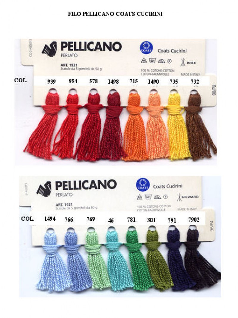 Cartella Colori Pellicano Coats Cucirini