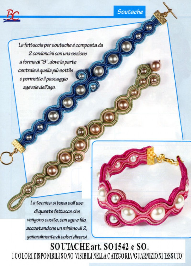 ESEMPI DI REALIZZAZIONE DI GIOIELLI CON SOUTACHE